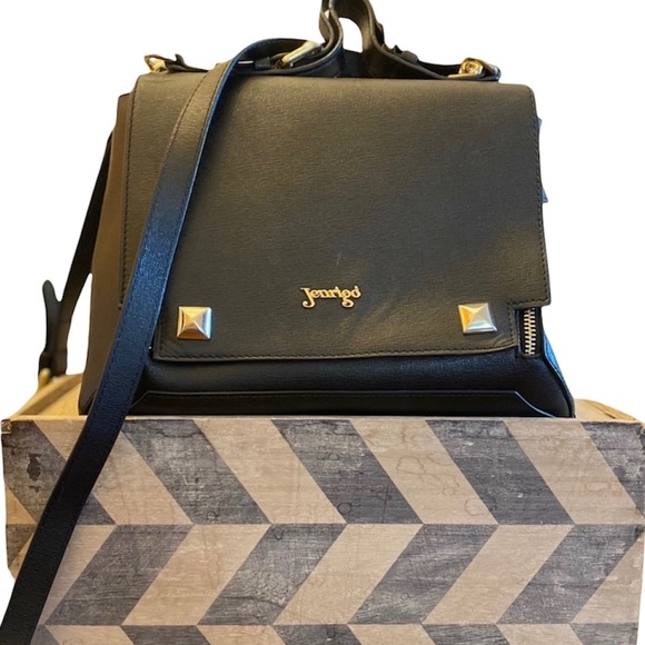 Jenrigo Saffiano Black Handbag - Picture 2 of 13